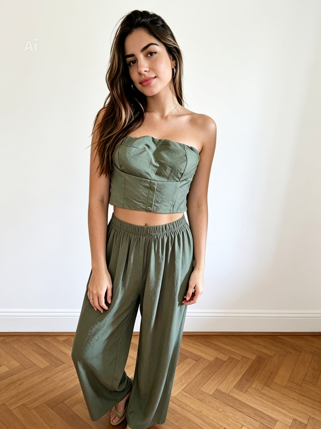 Tuta morbida verde